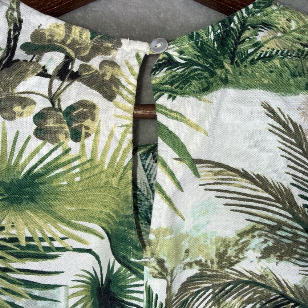 TOMMY BAHAMA Women's Palm Green & White LINEN BLEND DRESS sz S/P Beach Coast - Picture 13 of 13